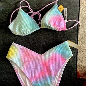 vs pink high waisted bikini nwt